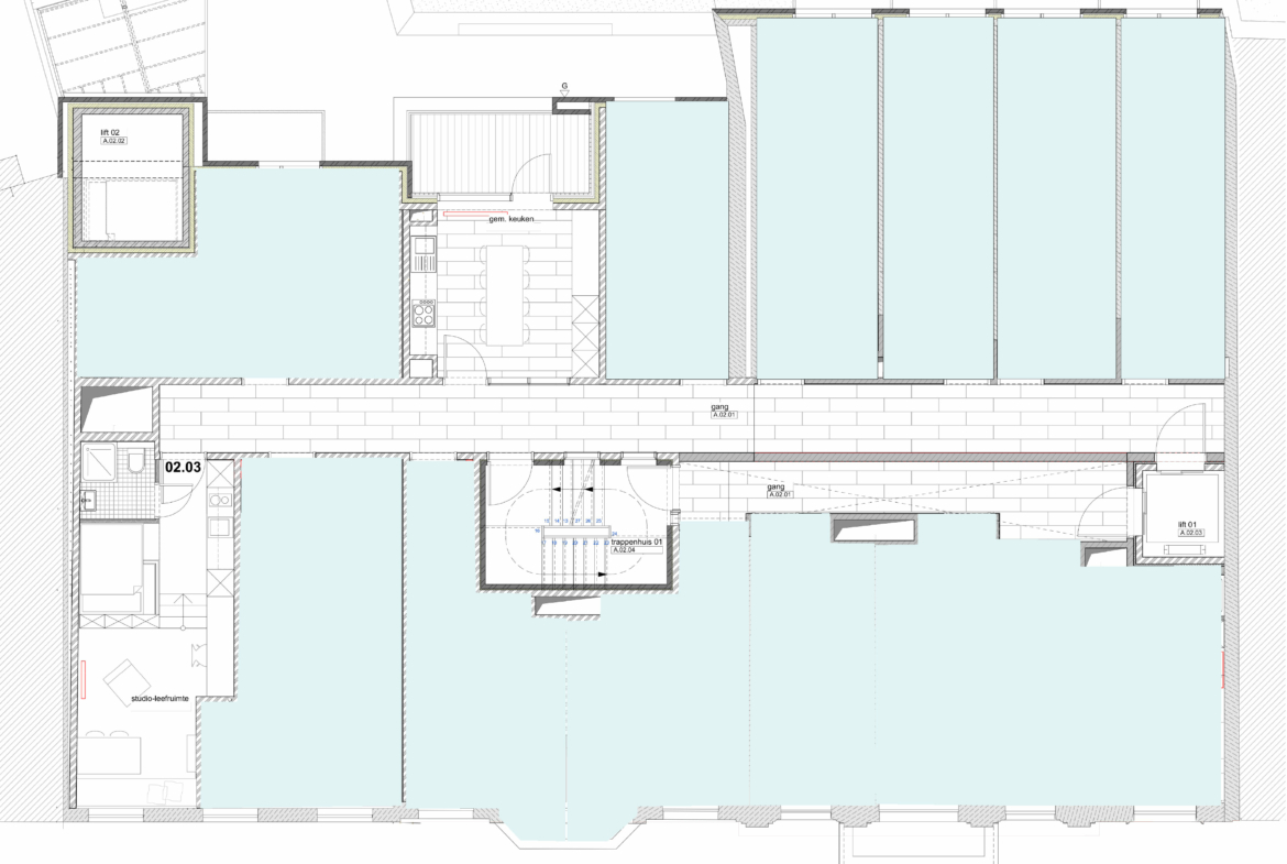 DE BOND Studio met aparte slaaphoek _ verdieping 2