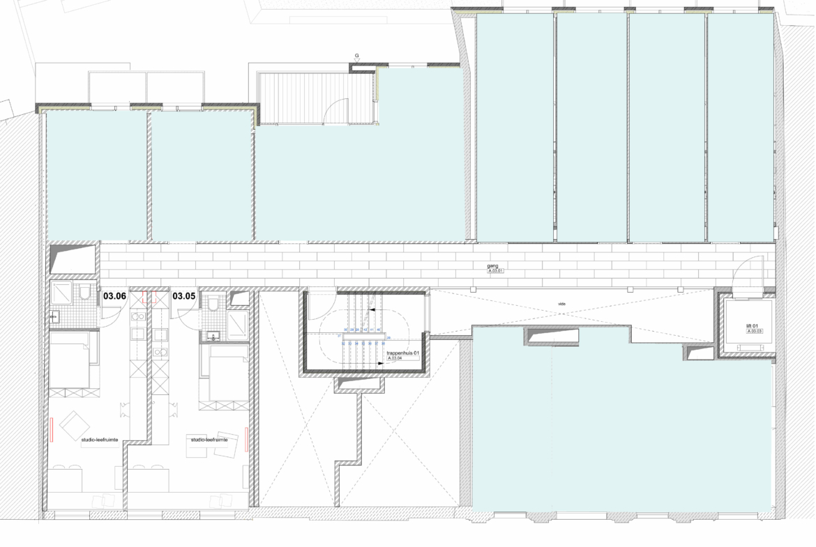 DE BOND Studio met aparte slaaphoek _ verdieping 3